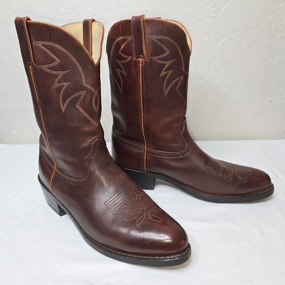 Durango Brown Oiled Leather Western Cowboy Boots #TR764 Men’s Size 11 D - Picture 1 of 10